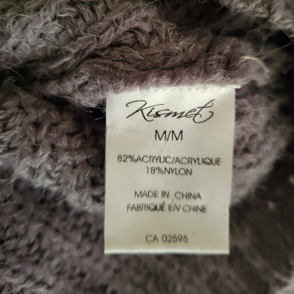 KISMET Pointelle Turtle Neck Sweater dress In gray size M women sweater - Picture 5 of 10